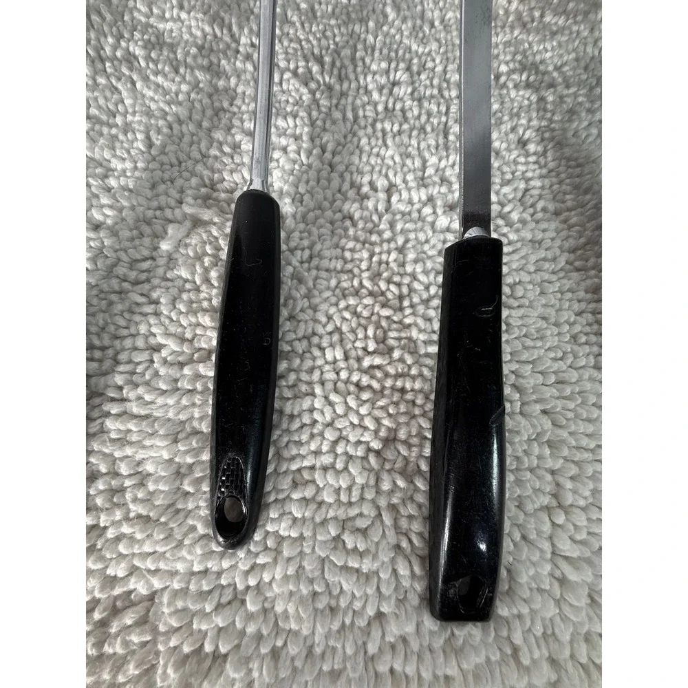 Vintage Ekco Kitchen Utensil‎ Set 8pc Black Handle Chromium Plated USA Made